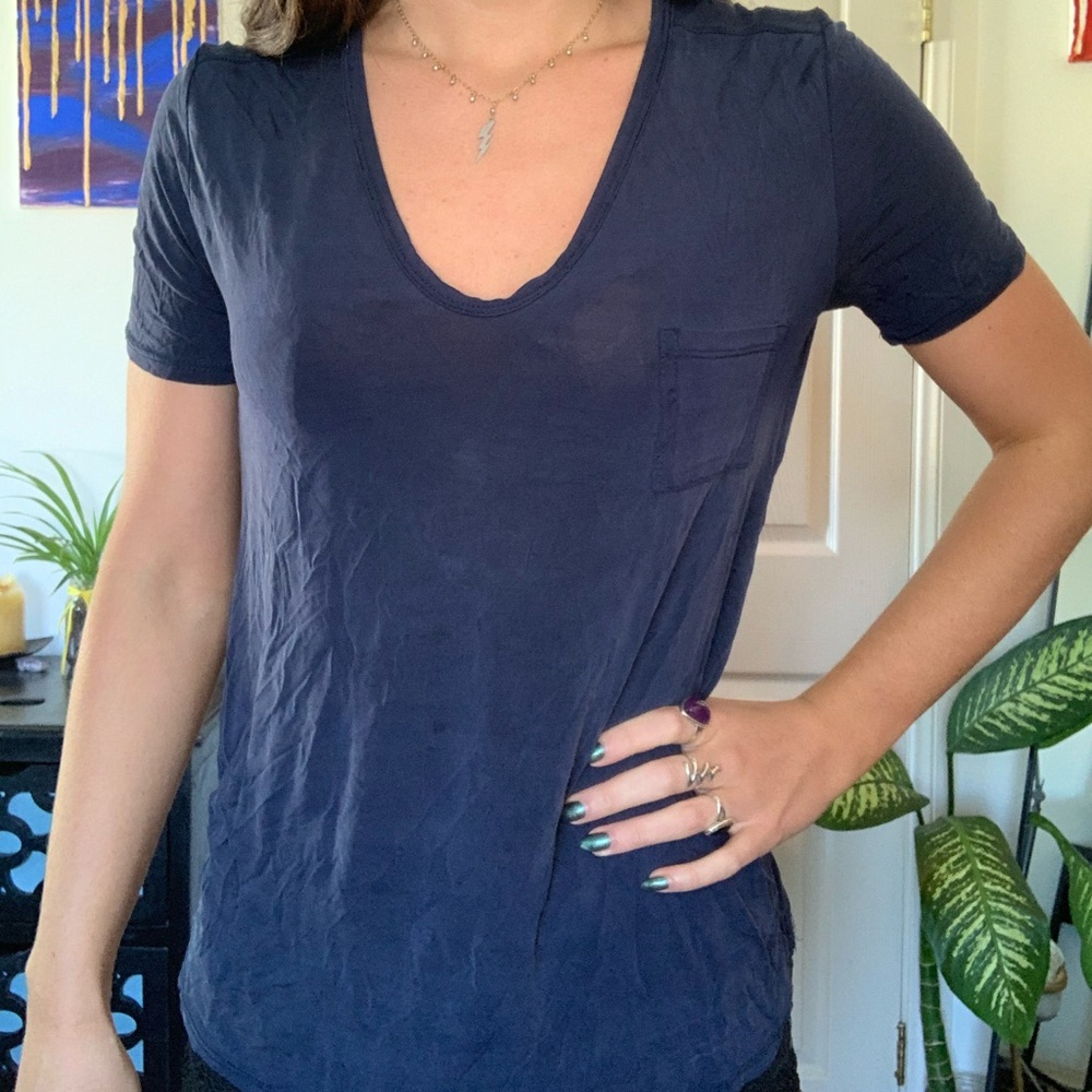Blue v neck T-shirt